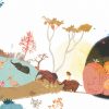 Sueño con animales y un lago. Ilustración del libro Buenas Noches Monstruo, de Shira Geffen y Natalie Waksman-Shenker. Editorial Leetra.