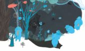 Monstruo en la nieve. Ilustración del libro Buenas Noches Monstruo, de Shira Geffen y Natalie Waksman-Shenker. Editorial Leetra.