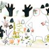 Persona gigante en medio de la naturaleza seca. Ilustración del libro Dentro de mí, de Alex Cousseau y Kitty Crowther. Editorial Leetra.
