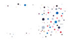 Puntos de colores dispersos. Ilustración del libro Una historia de absolutamente nada, de Søren Lind Hanne Bartholin. Editorial Leetra.