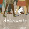 ilustración del libro Antoinette, de Kelly Dipucchio y Christian Robinson - Editorial Leetra. Perro bulldog y poodle enamorados.