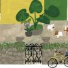 ilustración del libro Antoinette, de Kelly Dipucchio y Christian Robinson - Editorial Leetra. Perro bulldog y poodle enamorados.