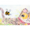Ilustración del libro Todos vieron un gato - abeja y gato
